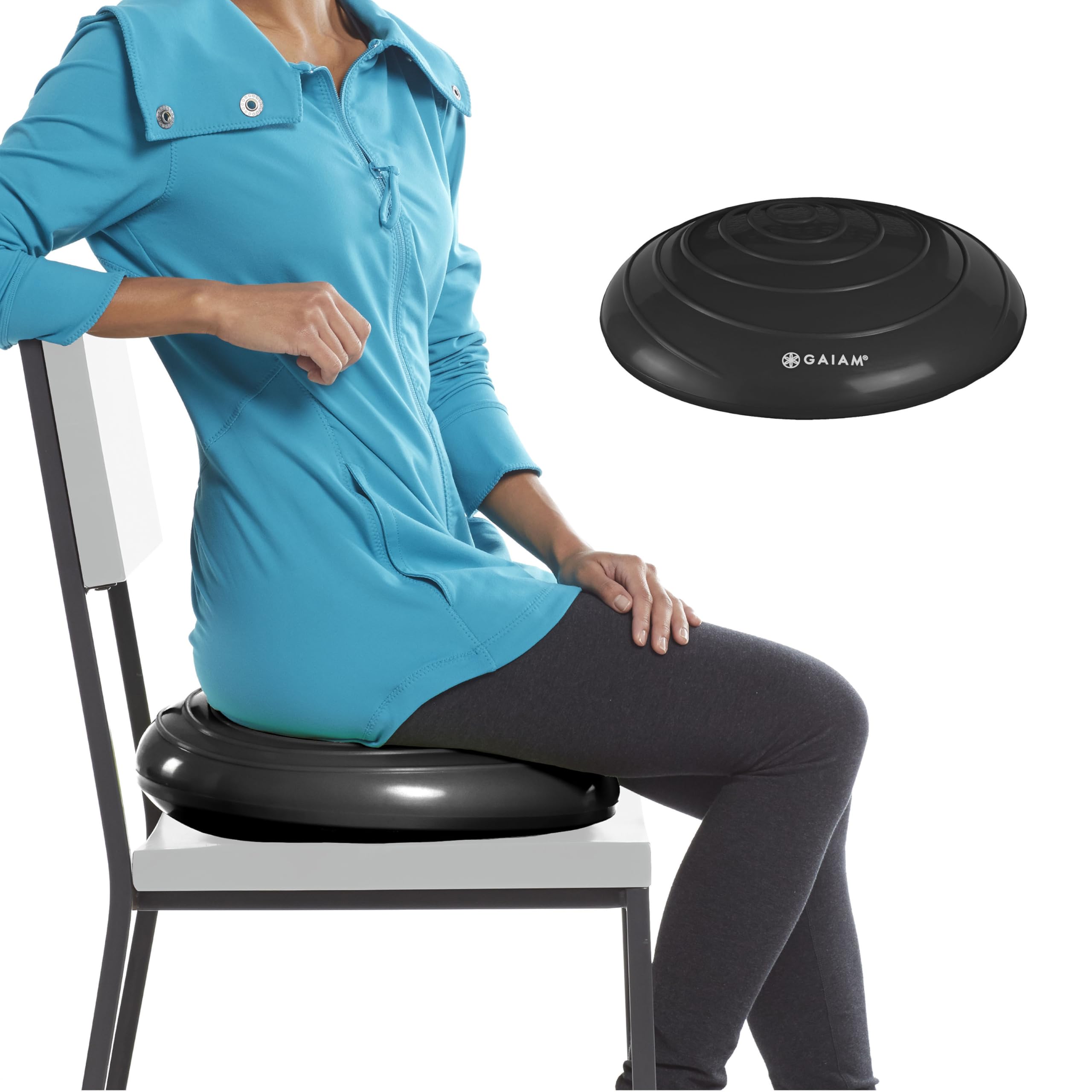 Gaiam Balance Disc Wobble Cushion Stability Core Trainer for Home